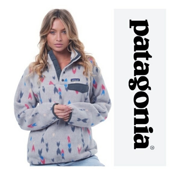 Patagonia Sweaters - Patagonia women's Snap-T Synchilla fleece pullover sweater in wish tails, size S